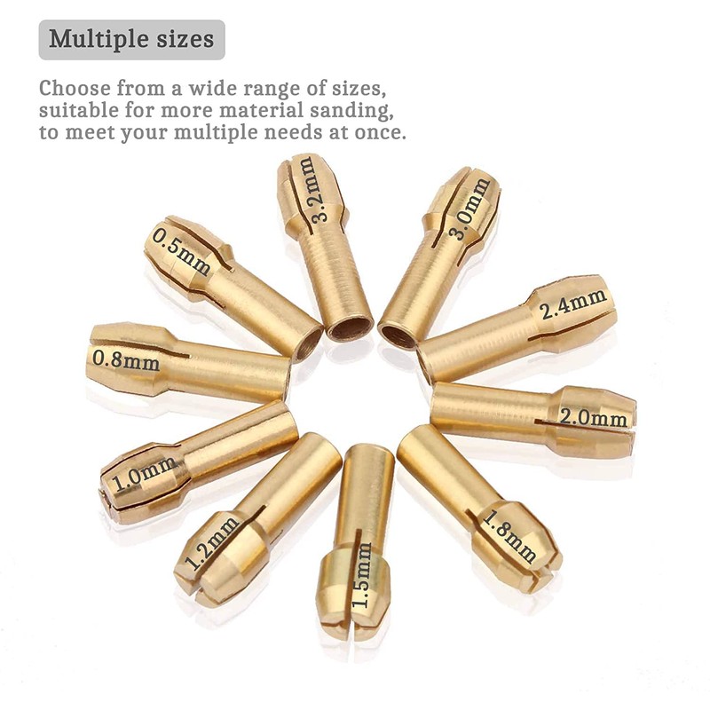 JUTOSU 0.17 inch (4.3 mm) Shank Collet Chuck Set for