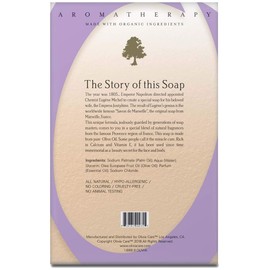 Olivia Care Lavender Bar Soap-4 pack box set - 100% Natural Ingredients, Organic, Vegan - For Face & Body, Cold-pressed Triple-Milled, Hydrating, Moisturizing, Infused Calcium & Vitamins - 4 X 5 oz