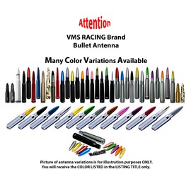 VMS Racing 50 Cal Caliber CHROME CHROME TIP BULLET ANTENNA in Heavy Gauge CNC Machined Billet Aluminum Short Compatible with Jeep Wrangler TJ 97-06 1997-2006