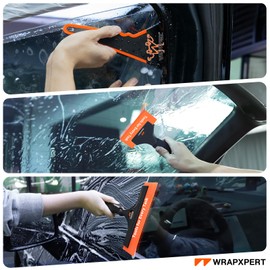 WRAPXPERT Window Tint Tools Kit, 3-Step Professional Window Tint Squeegee Set for Windshield & Rear Glass Tinting, Squeegee for Car Window Film Installation, Fast Water Removal and Bubble-Free Finish