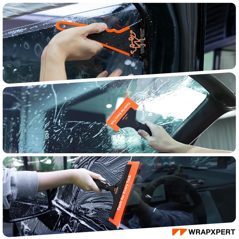 WRAPXPERT Window Tint Tools Kit, 3-Step Professional Window Tint Squeegee