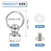 sourcing map 30Pcs Screw Round Head Rivet, 8mm Pull Ring