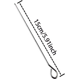 30pcs Stainless Steel Skewers Reusable Metal Skewers Turkey Lacers Meat Skewer Tool Roast Duck Needle BBQ Cooking Accessories