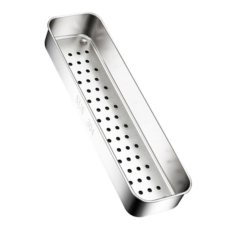 Silverware Tray Stainless Steel Widened Splash Proof Cutlery Organizer for