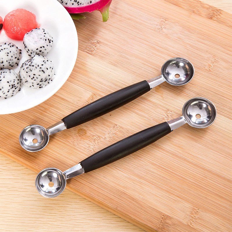 ApexPine 2 Pcs Double Head Stainless Steel Melon Baller Scoops