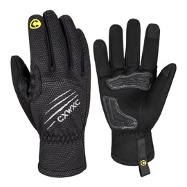 CXWXC Cycling Gloves Men's Windproof Touchscreen Cycling Gloves Waterproof Winter Women Thermal Fleece Road Bike Non-Slip Port Gloves for Running, Hiking, Driving