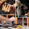 Professional 6 Pcs Stainless Steel Cooking Tweezer Tongs Set for