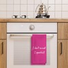 Tzhim Hot Pink Preppy Hand Towels, Kitchen Dishcloths, 'I Don't