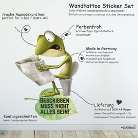 Sunnywall Frog Saying Wall Sticker Wall Sticker Bathroom Wall Sticker Bathroom Toilet