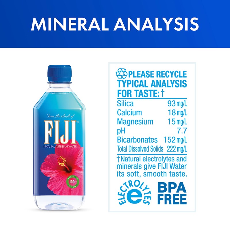 FIJI Natural Artesian Bottled Water 500 mL / 16.9 Fl