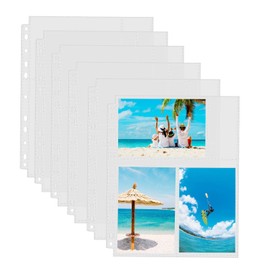 Sooez 30 Pack 4x6 Photo Sleeves for 3 Ring Binder (180 Pictures), Heavy Duty Plastic Album Refill Pages, Clear Archival Sheets 8.5x11