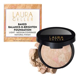 LAURA GELLER NEW YORK - Polvo corrector de color galardonado Baked Balance-n-Brighten - Porcelana - Cobertura ligera a media - Acabado natural semimate