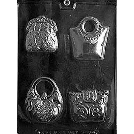 Grandmama's Goodies D090 4 Purses Chocolate Candy Soap Mold with Exclusive Molding Instructions
