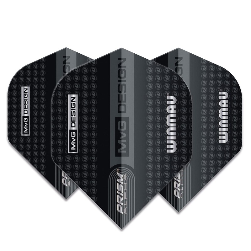 WINMAU Prism Alpha Michael Van Gerwen MvG Logo Black and