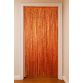 Shimmer Anna Shine Foil Fringe Curtain, Party Photo Booth Back Drop, Party Decorations, Tinsel Streamer, 2 Pack (Rose Gold)