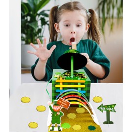 luck sea St Patricks Day Crafts for Kids: Leprechaun Trap DIY Kit Arts Toys Gifts for Classroom Activities Party Supplies Decorations(Style 4)