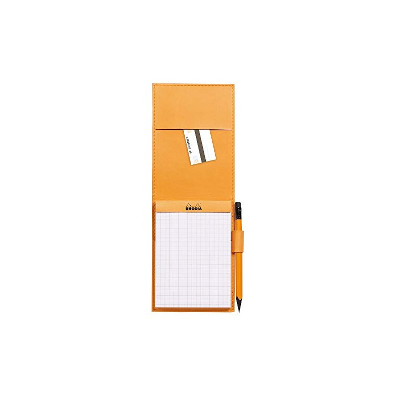 Rhodia 128111C Notepad N12 (With Faux Leather Case, 9.5 x