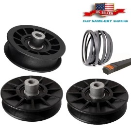 H&H Bros 3 Drive Transmission Idler Pulley Belt For Husqvarna YTH24V48 YTH22V42 YTH2146