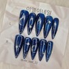 Silver Moonlight Nail Handmade Nail Tips - Almond / 실버