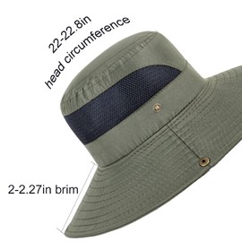 Summer Sun Hat Women Wide Brim Breathable Outdoor Hiking Hat Summer Fishing Hat with Adjustable Drawstring New-Black