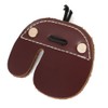 TOPARCHERY Cow Leather Archery Finger Tab Brief Finger Guard Brown