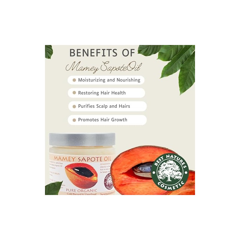 Mamey Sapote Oil Pure Organic Cold Pressed Unrefined 4 fl