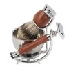 Manual Beard Trimmer Kit Alloy Beard Brush Trimming Stand Bowl