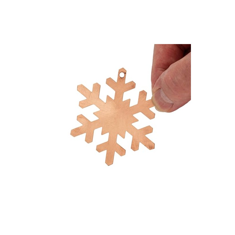 NKlaus Christmas Ornament Snowflake - Pure Copper (100%) Handmade Copper