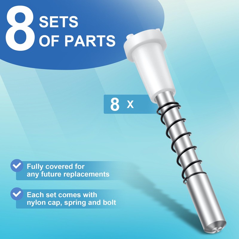 Ceoighe 8 Pack Window Screen Plunger Latches with Caps, 5/32"