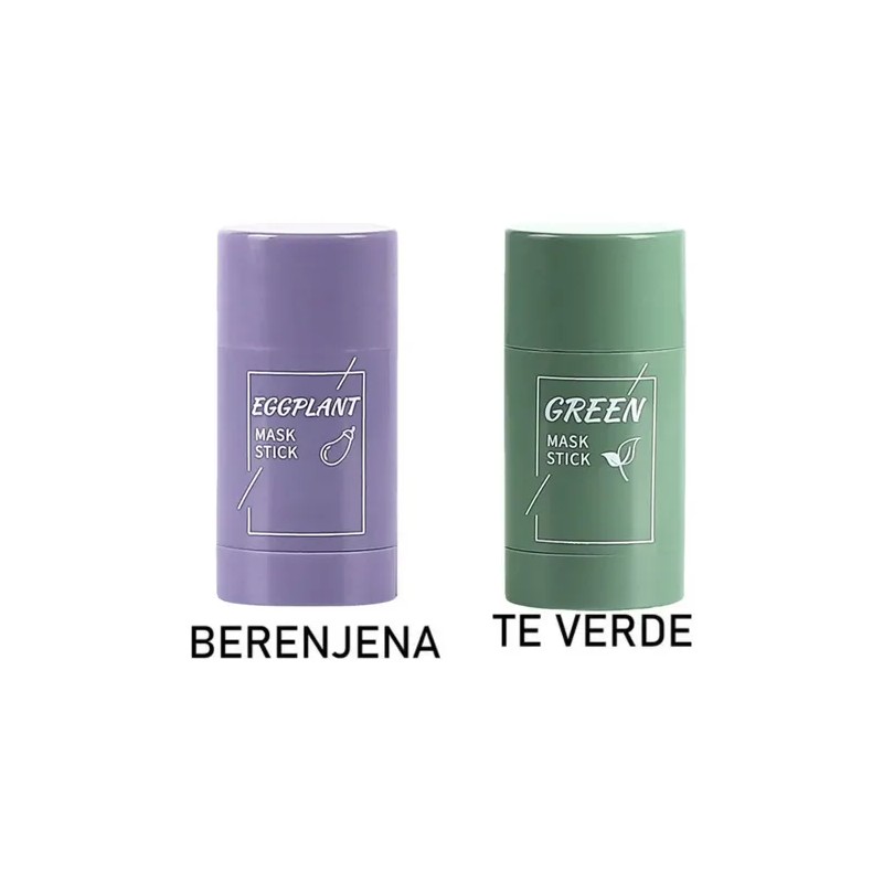 Mascarilla Facial En Barra Extracto Te Verde Berenjena