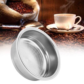51mm Non Pressurized Filter, Coffee Machine Filter Basket, Stainless Steel Reusable Coffee Machine Strainer Bowl, Single Basket for De Longhi for Home Office