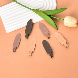 Makeup Hair Clip No Crease 6 PCS Brown Flat Hair Clips No Bend Hair Styling Clips Barrettes Hairpin Matte Coffee Creaseless Hair Accessories for Women Girls Sleeping Clips for Thick Thin Hair