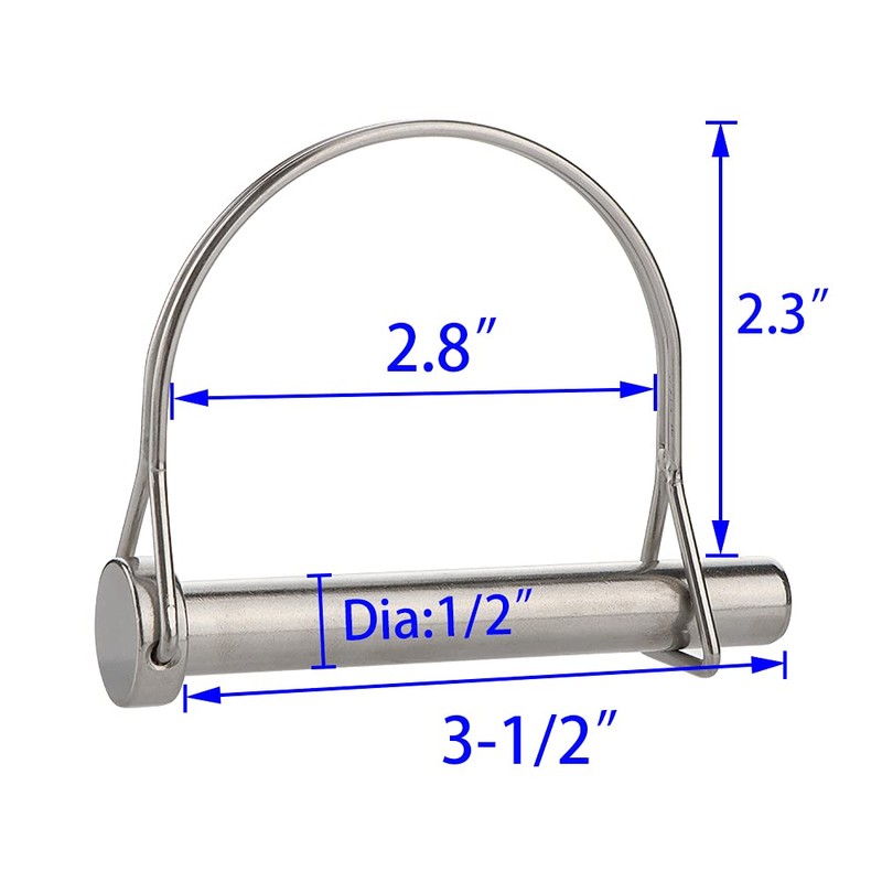 2 Pcs Large Pto Pin, Safety Coupler Pin 1/2" x