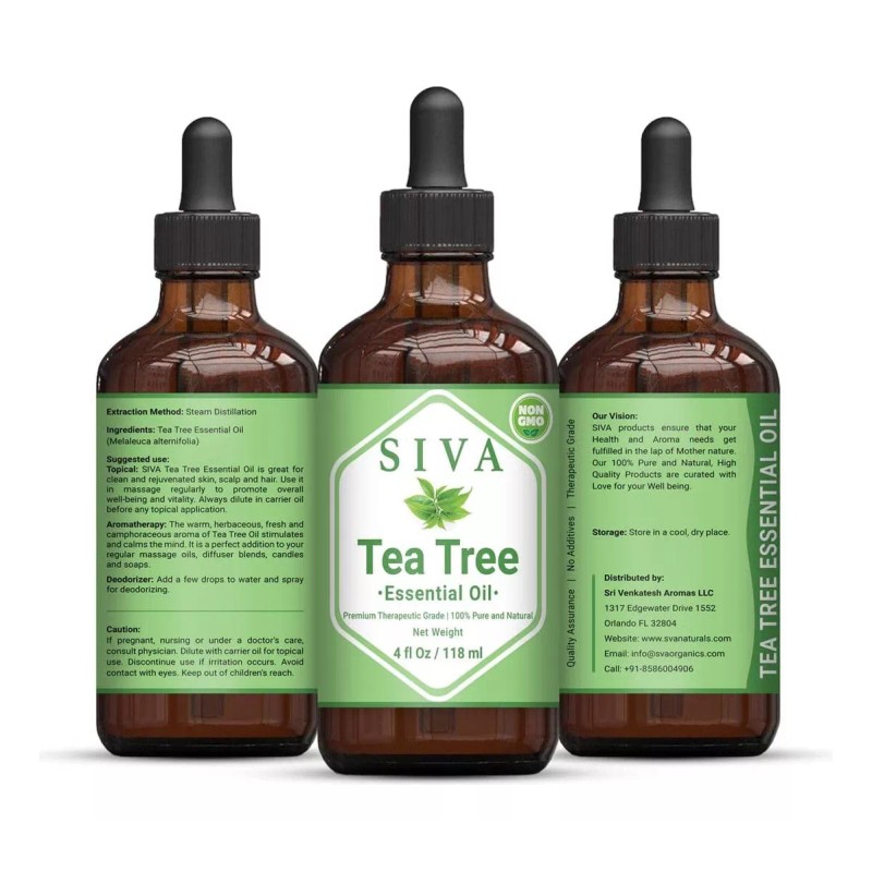 SIVA ORGANICS Aceite Esencial De Árbol De Té Siva De