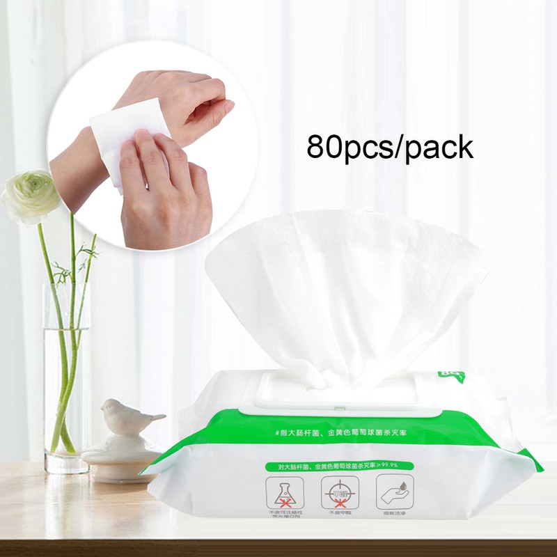 80pcs Ultra-Soft Cleansing Wet Wipes Draw Off Packing Family Affordable