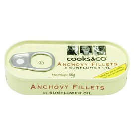 Cooks and Co Anchovy Filets in Sonnenblumenöl, 50 g, 10 Stück