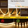 Pandery COB LED Strip Light,CCT Dimmable Strips Light,2700K-6500K,50ft/15m,8mm Wide,CRI90+ 24V