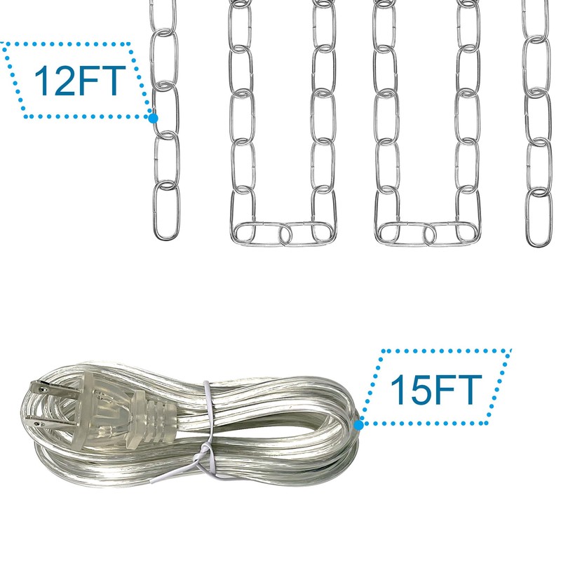 ECUDIS Swag Light Kit, Lamp Parts Chandelier Light Fixture Chain