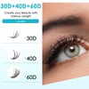 SISILILY 320pcs Eyelash Extension Kit-30D+40D+60D Individual Eyelashes with Bond and