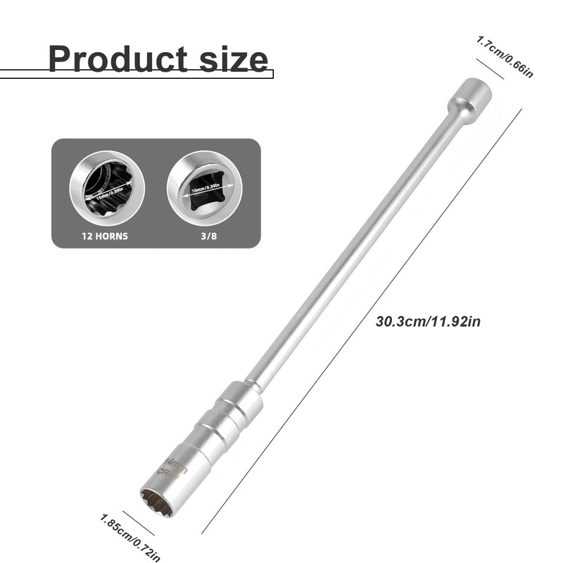 MYLERCT Magnetic Spark Plug Wrench 14 mm with 360° Rotating