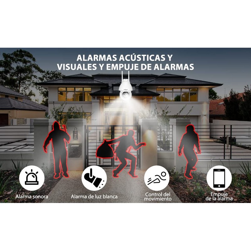 Cmara de Seguridad Hd 1080P,Cmara de Seguridad Wifi Exter