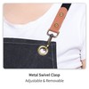 EWIZ Cotton Linen Apron Adjustable Straps with Three Pockets for