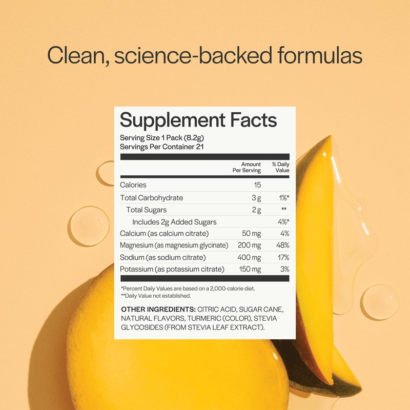Gainful Hydration Powder Packets, Caffeine Free with Key Electrolytes Magnesium