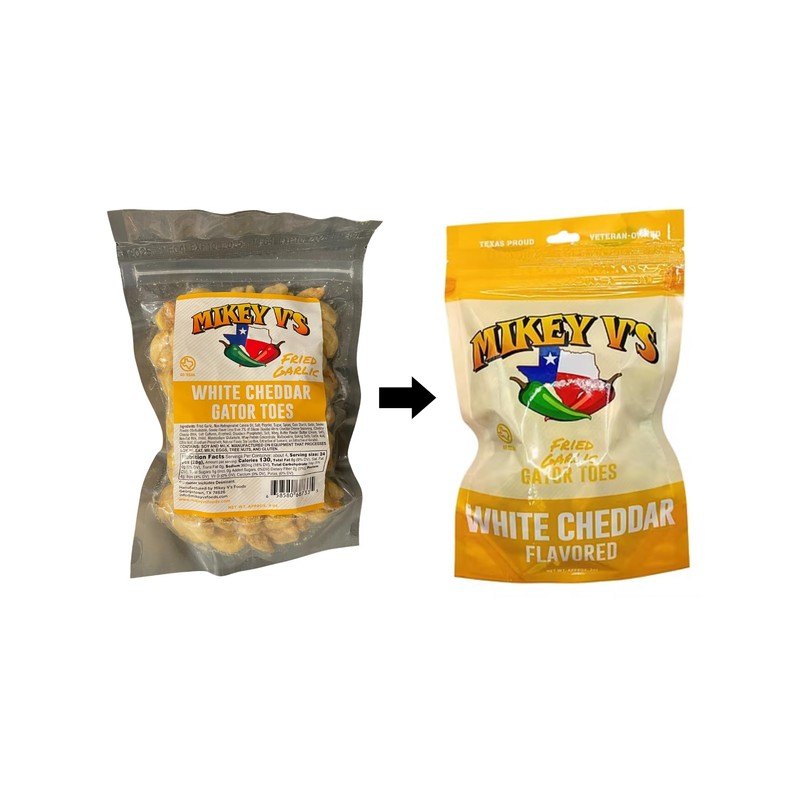 Mikey V’s White Cheddar “Gator Toes” – Deep-Fried Garlic Snacks,