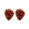 Cute Strawberry Fruit Stud Earring for Women S925 Sterling Silver