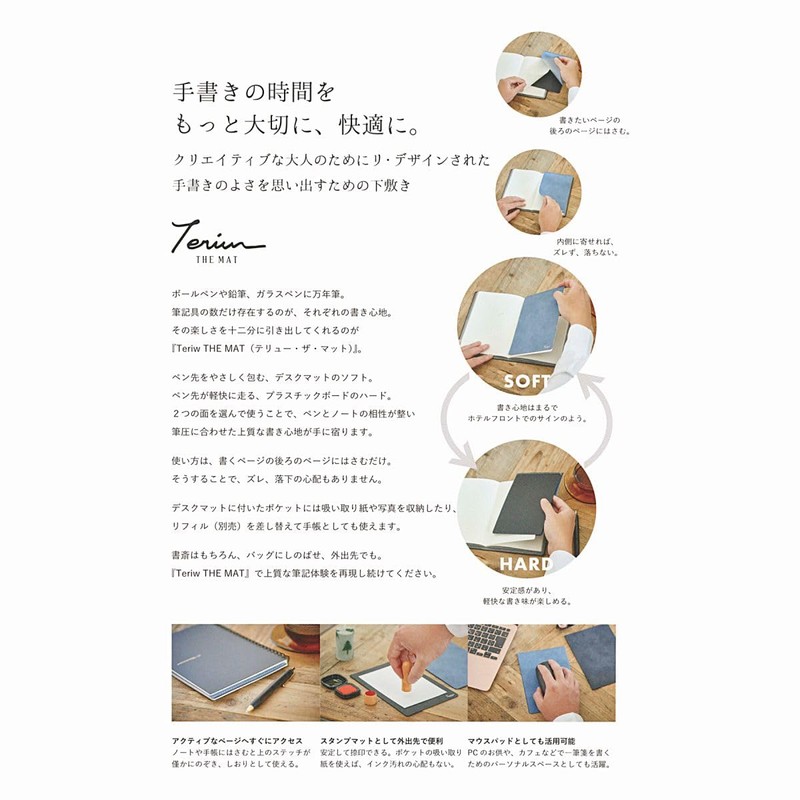Teriw The Mat TMA5 A5 Size Desk Mat Underlayment (Art