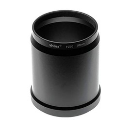 vhbw 58mm Filter Adapter Compatible with Panasonic Lumix DC-FZ80, DC-FZ82, DMC-FZ70, DC-FZ83 Camera Lens - Tube Shape Adapter