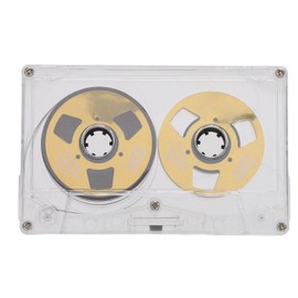 Blank Cassette Tape, Reel to Reel, 50 Minutes Double Sided Metal Sound Recording Tape with Transparent Box, for Music Recording (Gold)