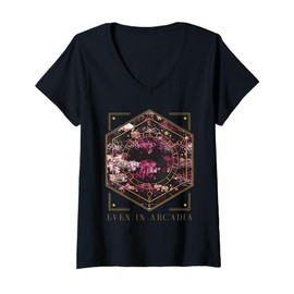 Womens Retro Even In Vintage Arcadia Gift for Men and Women V-Neck T-Shirt