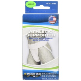 Sportaid Athletic Supporter,White,32"-38",Medium-1Ea